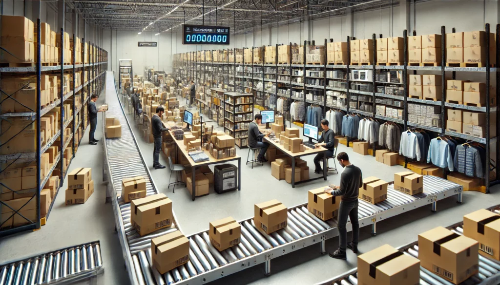 people working in warehouse