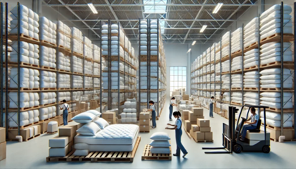 people working in warehouse