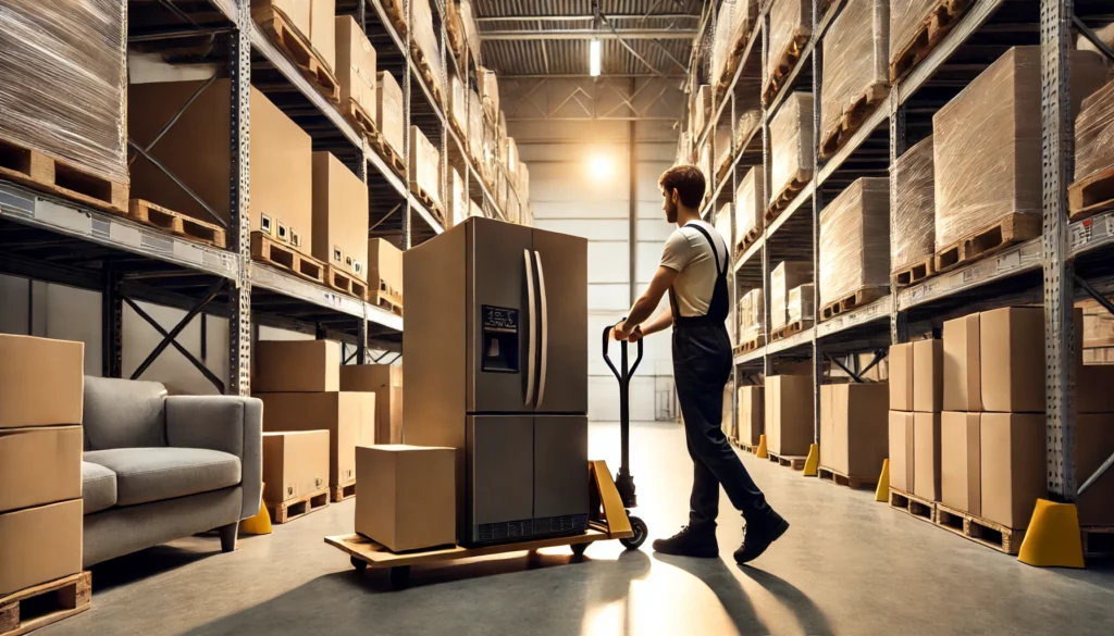 men in warehouse
