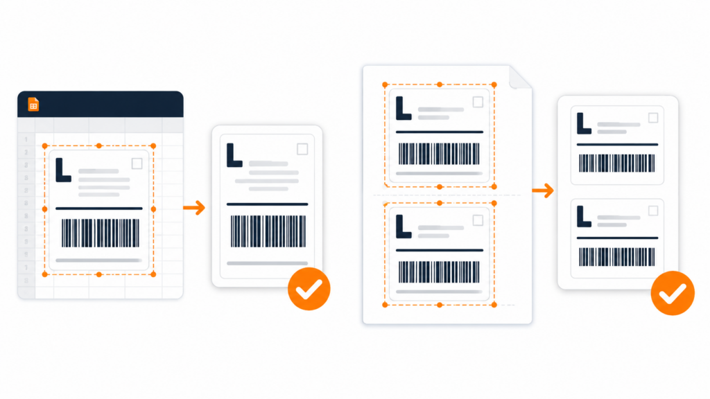 Match the Template to the Right Label Size